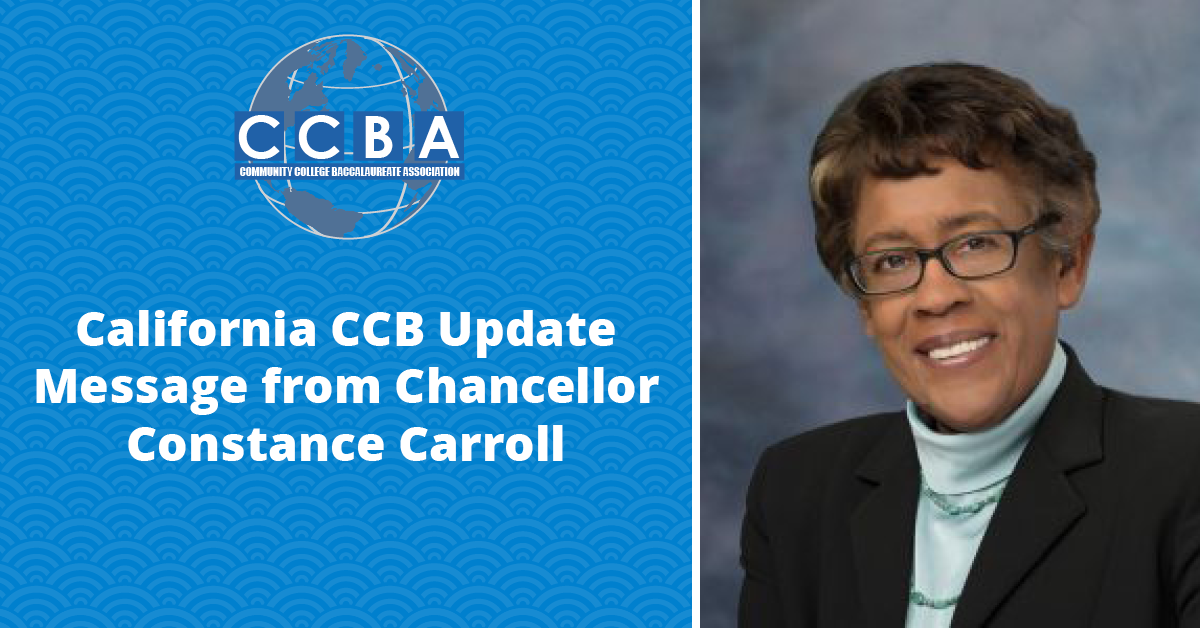 Community College Baccalaureate Association | Chancellor Constance Carroll