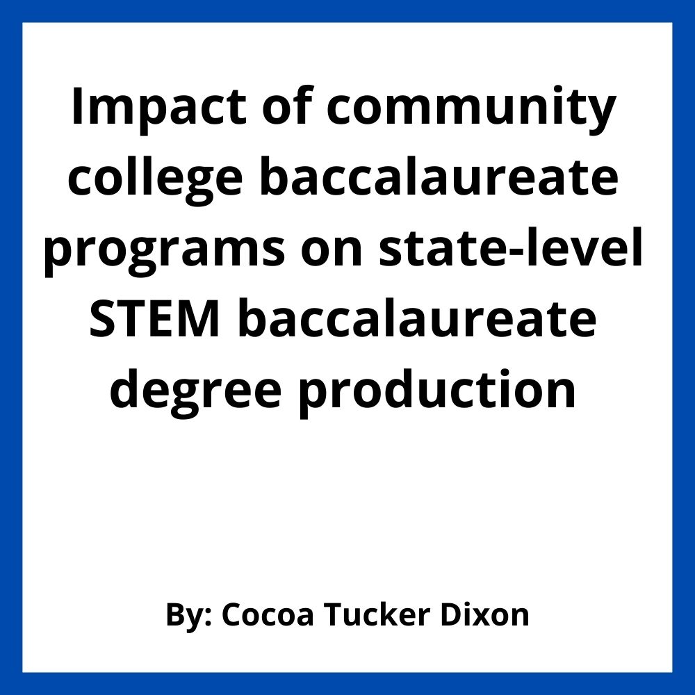 Impact of community college baccalaureate programs on state-level STEM baccalaureate degree production