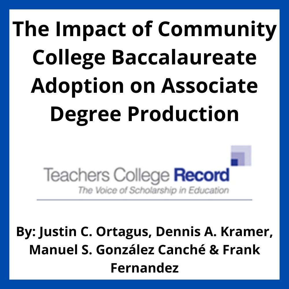 The Impact of Community College Baccalaureate Adoption on Associate Degree Production