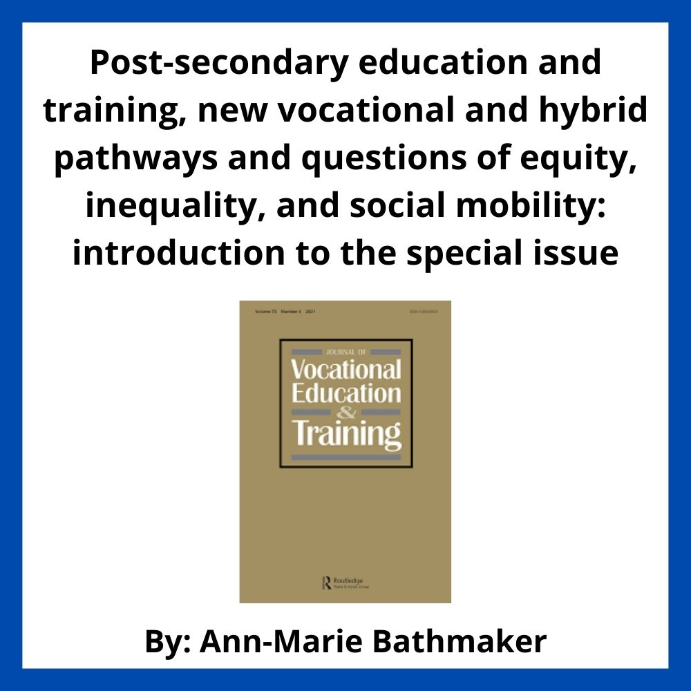 Post-secondary education and training, new vocational and hybrid pathways and questions of equity, inequality and social mobility: introduction to the special issue