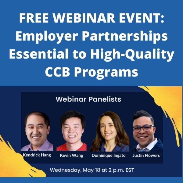 FREE WEBINAR EVENT: Employer Partnerships Essential to High-Quality CCB Programs