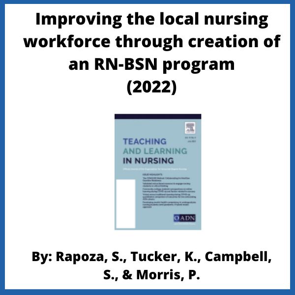 Improving the local nursing workforce through creation of an RN-BSN program